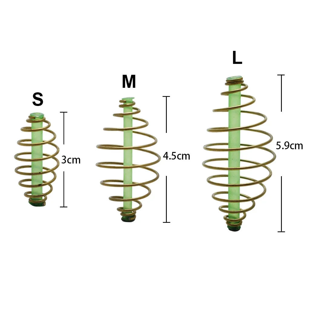 Description Picture 2 of itemFishing Tool Accessories 10Pcs Fishing Fixed Point Puncher Bait Cage Carp Fishing Spring Feeder Easy To Bronzing Hanging Tackle