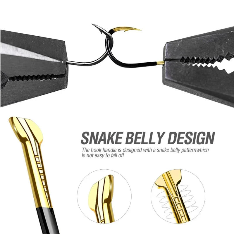 Description Picture 2 of item20 pcs Fishing Hook Single Fishhook Fishing Accessories Supplies Lures Carp Fishing Tackle Barbed Colored Tungsten Alloy