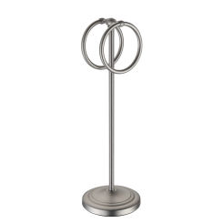 1 PCS Stainless Steel Floor-To-Ceiling Towel Rack Vertical Towel Ring Silver Metal Removable Without Punching