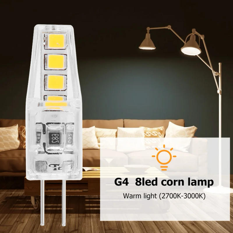 Description Picture 6 of itemSpotlights Home Indoor LED Halogen Lamps Angle Silicone Corn Lamp G4 SMD2835 8 LED Chandelier Light Bulb