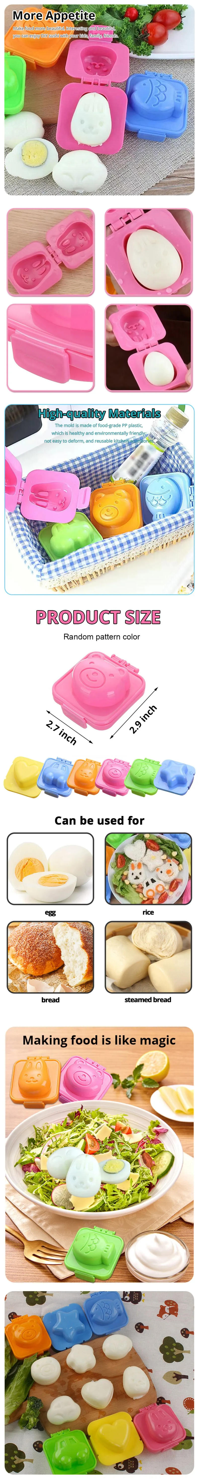 Description Picture 3 of item6PCS Cartoon Cute Boil Egg Mold/ Fish Car Heart Shape Egg Sushi Rice Mold Mould/ Decorating Fondant Cake Tool