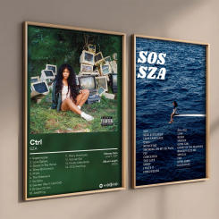 New Music Album SZA Sos Poster Aesthetics Rap Hip Hop Ctrl Canvas Painting Home Decoration For Wall Art Mural Fans Room Decor