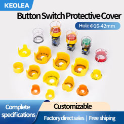 16mm Emergency Stop Button Protective Cover Waterproof And Dustproof Prevent Wrong Operation With Lockhole Design