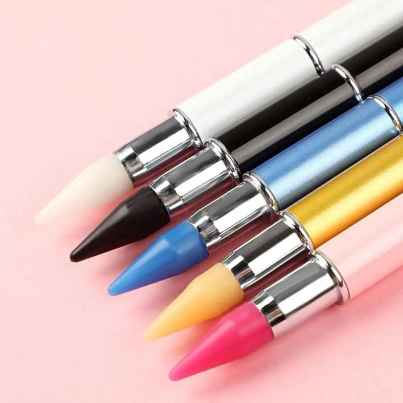 Description Picture 4 of itemDual-Ended Rhinestone Gem Picker Nail Dotting Tool Wax Pencil Diamond Point Drill Pen Beads Studs Picking Up Pen Nail Art Tools