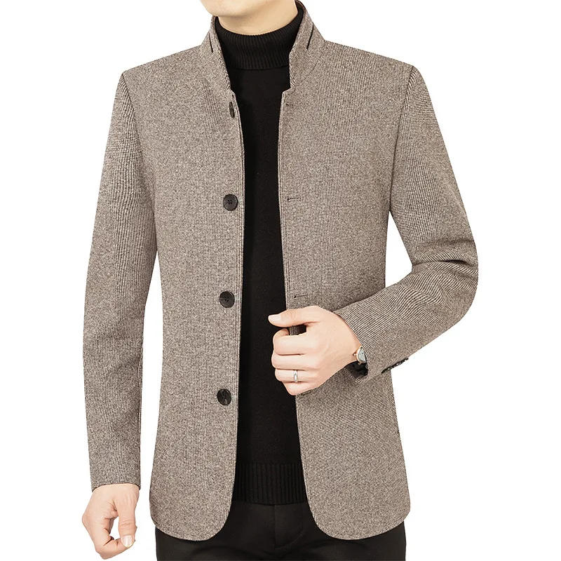 Description Picture 3 of itemNew Men Business Casual Woolen Blazers Jackets Suits Coats Woolen Blends Male Autumn Slim Fit Blazers Suits Coats Mens Clothing
