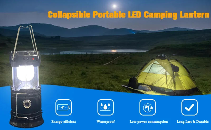 Description Picture 2 of itemSolar Multifunctional Handheld Camping Lamp Tent Lamp LED Portable Flashlight Portable Waterproof Emergency Powered Work Light