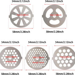 Replaceable Meat Grinder Blades Stainless Steel Food Meat Grinder Plate Discs for Size 5 Stand Mixer and Meat Grinder