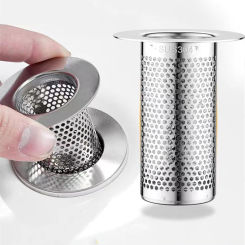 Stainless Steel Sink Filter Mesh Floor Drain Filter Mesh Kitchen Sink Anti-clog Filter Bathroom Hair Catcher Sink Accessories