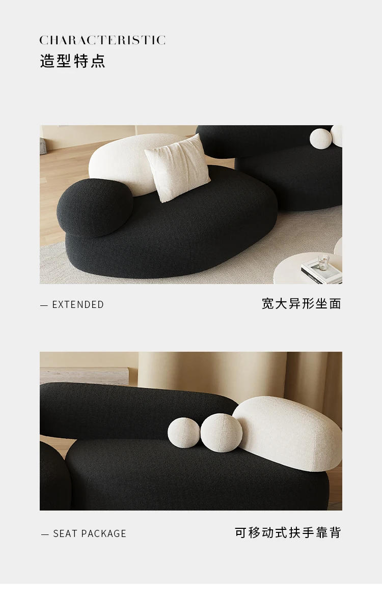 Description Picture 6 of itemSectional Lazy Sofas Living Room Minimalist Multifunctional Luxury Sofa Chair Office Modern Canape Salon De Luxe Home Furniture