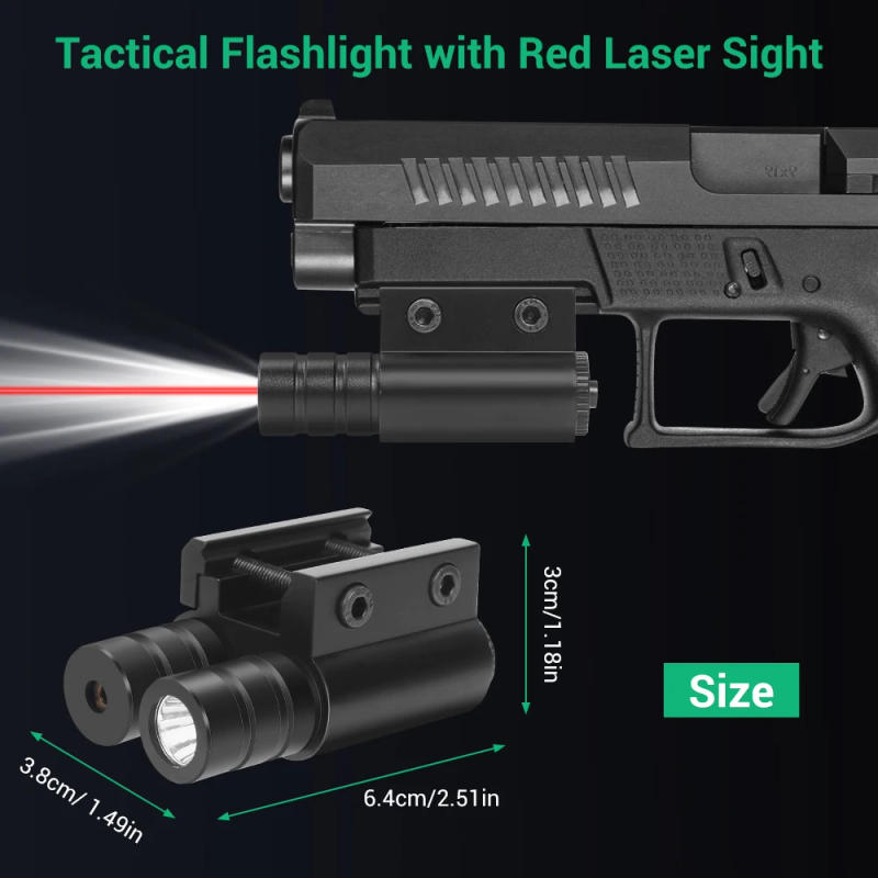Description Picture 4 of itemTactical Laser Light Combo for Rifle Pistol Mini Red Dot Laser Sight LED Weapon Gun Light Strobe Flashlight Hunting Accessories
