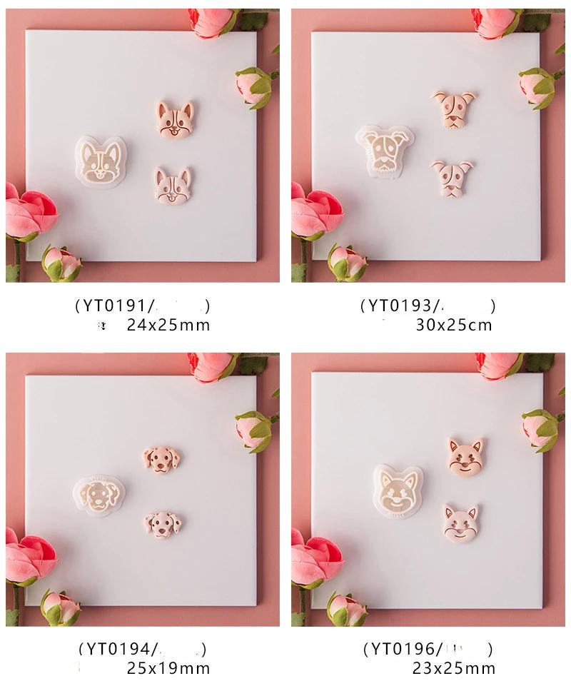 Description Picture 6 of itemDog Series Polymer Clay Mold Cute Puppy Shape Printing Cutting Mold Tool DIY Clay Earrings Pendant Decorative Hand Tools