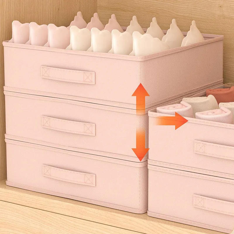Description Picture 4 of itemBedroom Drawer Organizer For Underwear Bra Socks Storage Box Wardrobe Organizer Clothes Organizing Boxes Cabinet Separator Case