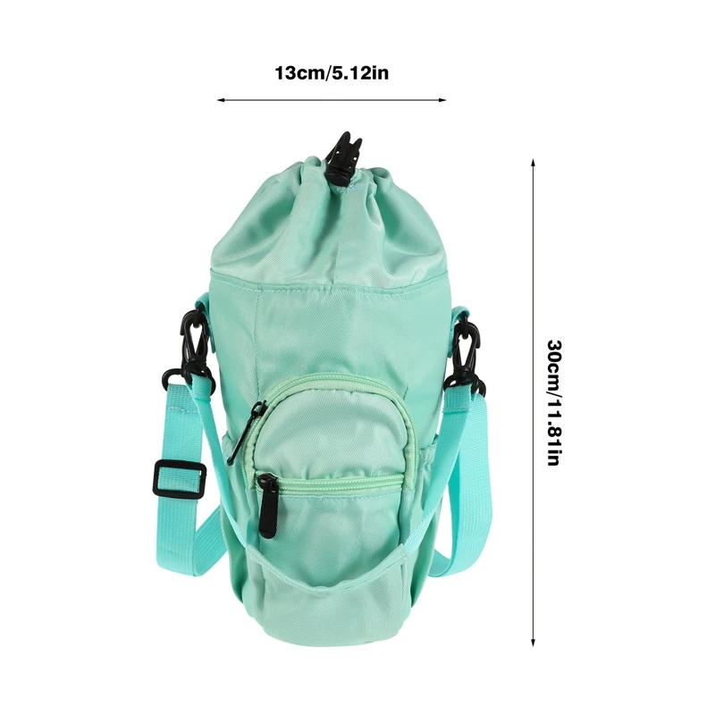 Description Picture 3 of itemOutdoor Sports 32oz 40oz Water Bottle Bag With Strap Large Capacity Water Kettle Holder Pouch Bag Portable For Camping Sport