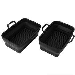2PCS Silicone Inserts Silicone Baking Tray Reusable Air Fryer Pad Silicone Pots Liners Silicone Cooking Tool for Kitchen