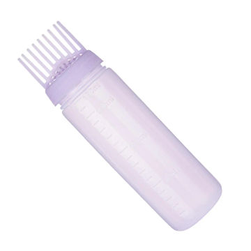 Root Comb Applicator Bottle 170ml with Graduated Scale Hairdressing Styling Tool Hair Dye Bottle Brush for Home Barbershop Salon