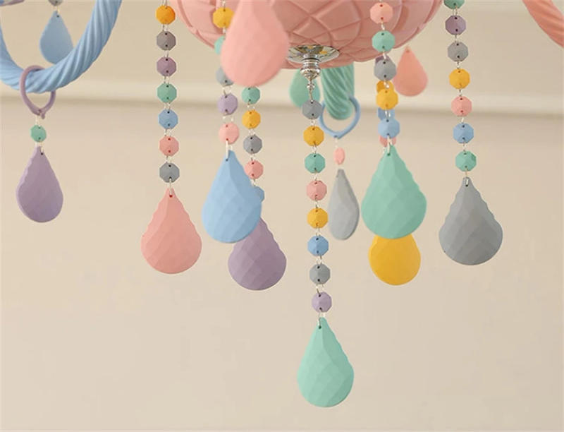 Description Picture 4 of itemAmerican Crystal Vanity Pendant Light Luxury Candle Chandelier Living Dining Room Girl Children's Bedroom Decor Led Hanging Lamp