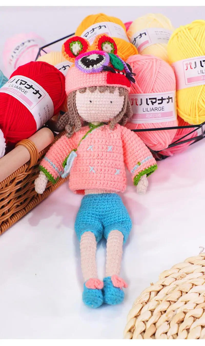 Description Picture 5 of itemDIY Baby Milk Sweet Soft Cotton Knitting Wool Yarn Thick Fiber Velvet Yarn Hand Knitting Wool Crochet Yarn for DIY Sweater