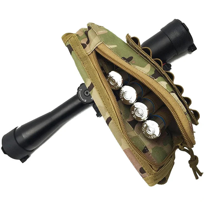 Description Picture 5 of itemTactical Rifle Shotgun Buttstock Cheek Rest Rifle Stock Ammo Shell Nylon Magazine Molle Pouch Holder Gun Accessories for Hunting