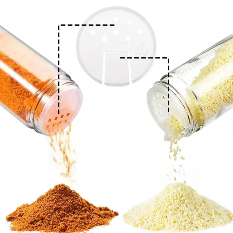 Description Picture 4 of item12 pcs Glass Spice Jars with Bamboo Lids Include with Minimalist Spice Labels Stickers Collapsible Funnel Kitchen Spice Jar Set