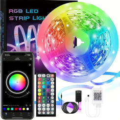 100Ft/30M USB LED Strip Lights RGB 5050 Wifi Bluetooth App Control Flexible Ribbon Lamp For Room Decor TV BackLight Alexa Google