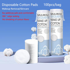 100PCS/Bag Disposable Cotton Pad Cosmetic Wipes Nail Art Clean Round Cotton Pads Soft Daily Supplies Facial Makeup Remover Tool