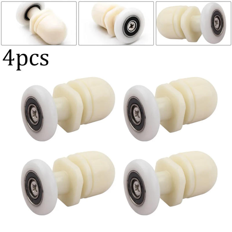 Description Picture 2 of itemHigh Quality Shower Shower Door Rollers Pulleys Runners Steam Cabin Enclosures Replacement 4 Pcs Accessories Diameter 19/23/25mm