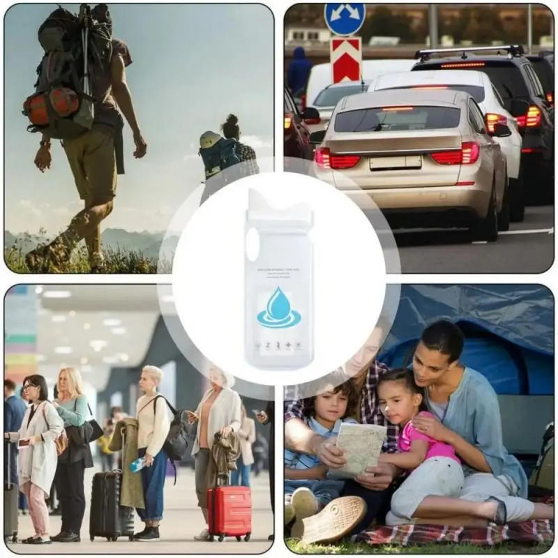 Description Picture 6 of item1/4Pcs 700ML Durable Disposable Car Urinary Bag Large Capacity Emergency Vomit Bags Leak-proof Mobile Toilets Urinal Unisex