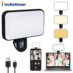 LED Light Phone Laptop Fill Light Video Conference Fill Lamp Portable Household Lighting Rechargeable Learning Reading Lantern