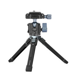 2024 Aluminum Mini Tripod w 360 Ball head Arca Plate Cold Shoe Metal Tripod for Iphone Samsung Phone DSLR Camera LED Light Mic