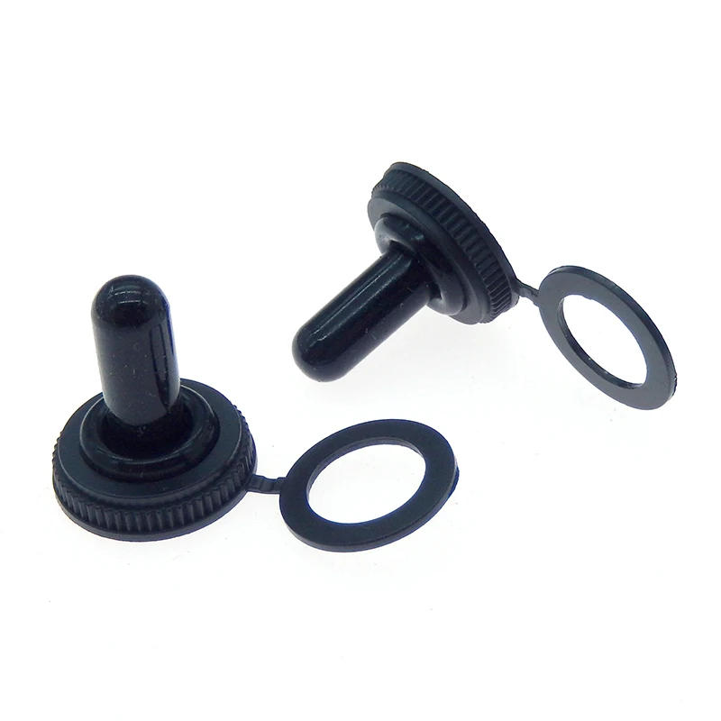 Description Picture 3 of item10PCS/LOT 12MM Toggle Switch Waterproof Rubber Resistance Cover Dust Cap Boot Black Tarpaulin