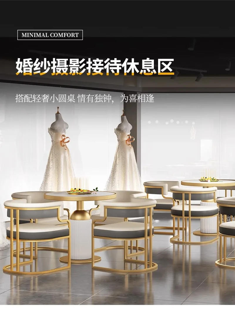 Description Picture 6 of itemNordic Luxury Dining Chair Armchair Design Balcony Living Room Chairs Mobile Vanity Sedie Pranzo Moderne Home Furniture CY50DC