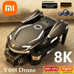 Xiaomi V888 Drone 8K 5G GPS HD Triple Camera Optical Flow Positioning Obstacle Avoidance Photography RC Toys Quadcopter 10000M