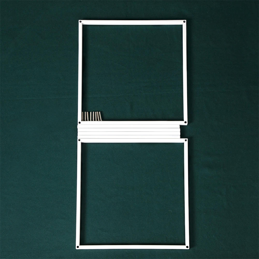 Description Picture 6 of item5pcs/set Cube Wedding Stand Pure White Backdrop Decoration Square Frame Road Lead Metal Iron Flower Stand Cake Table Top Plate