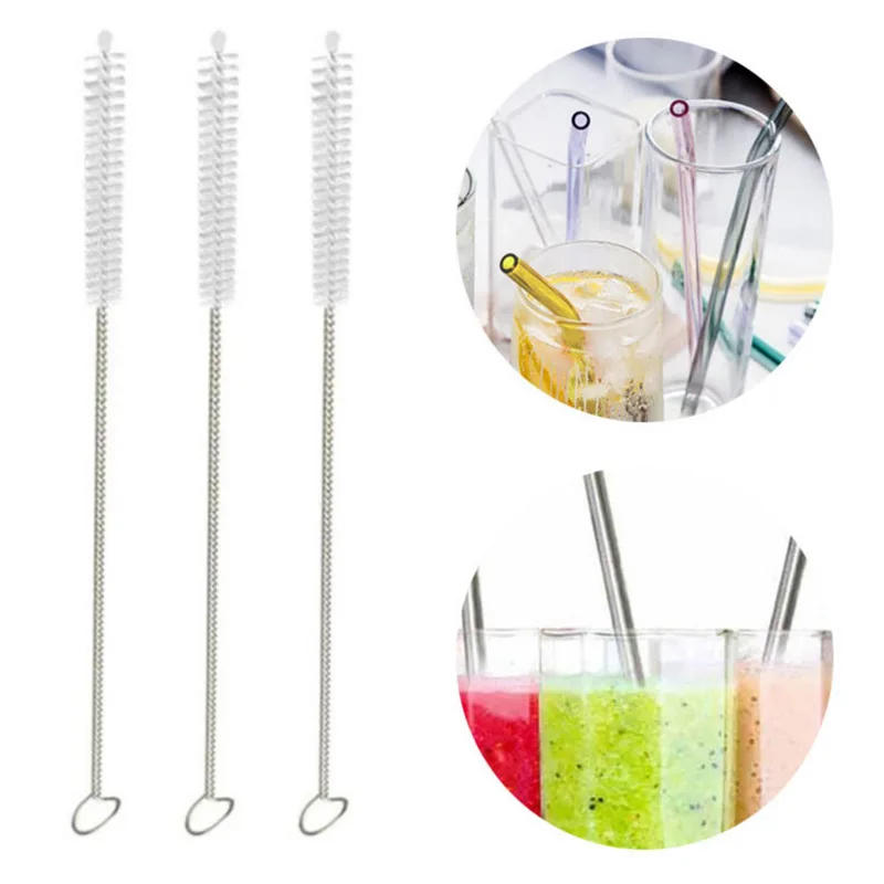 Description Picture 4 of item1/5/10PC Stainless Soft Hair Suction Glass Tube Cleaner Brushes Tools Fish Tank Straw Bottle Cleaning Brush Fish Tank Pipe Brush
