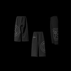 European and American high street black large size printed casual pants y2k trendy retro niche loose jogging straight trousers