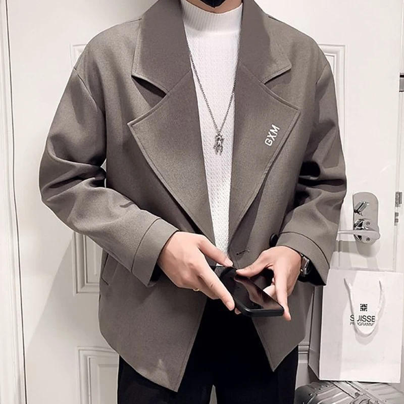 Description Picture 5 of itemGmiixder British Trench Coat Men's Suit Jacket Short Windbreaker Korean Design High-end Casual Suit Spring Autumn Jacket Urban