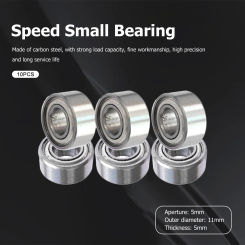 10pcs High Speed Bearing Miniature 685ZZ Metal Shielded Ball Bearings Replacement Carbon Steel 5x11x5mm Power Transmission Parts