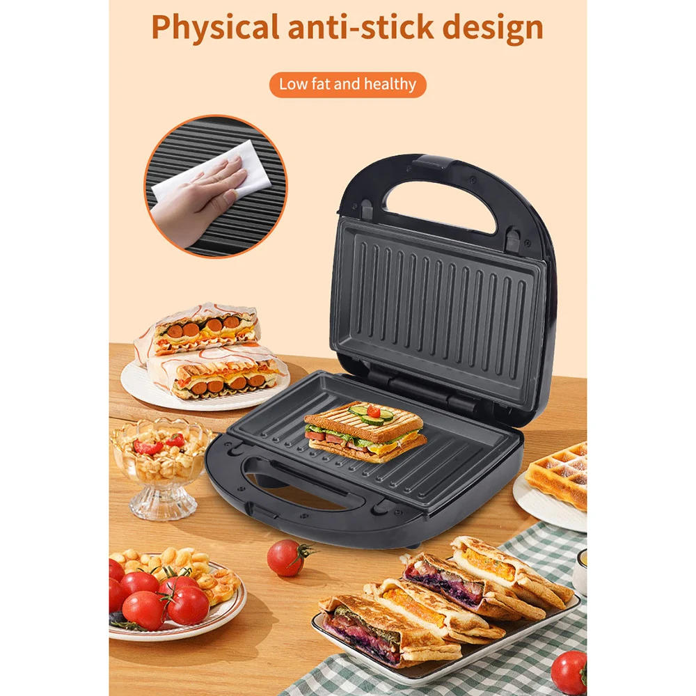 Description Picture 4 of item6-in-1 Electric Roaster, Anti-scald Handle, Physical Anti-stick Design, Contact Grill with Removable Non-stick Plate