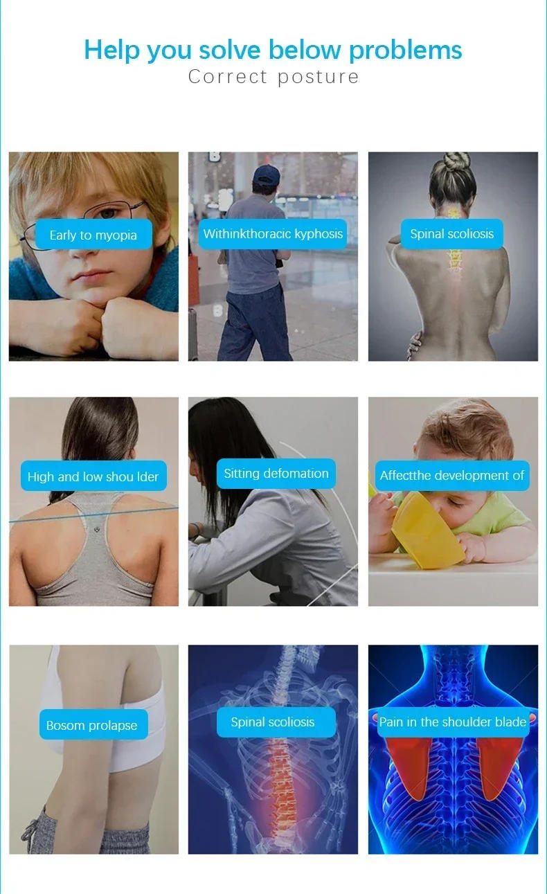 Description Picture 4 of itemBack Posture Corrector Corset Clavicle Spine Posture Correction Adjustable Support Belt Pain Relief Traine Spine Posture Support