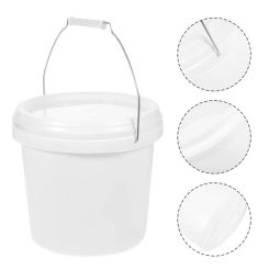 5l Bucket with Lid Pigment Rubbish Bin Collapsible Bathtub Chalk Container Paint Empty Abs Storage