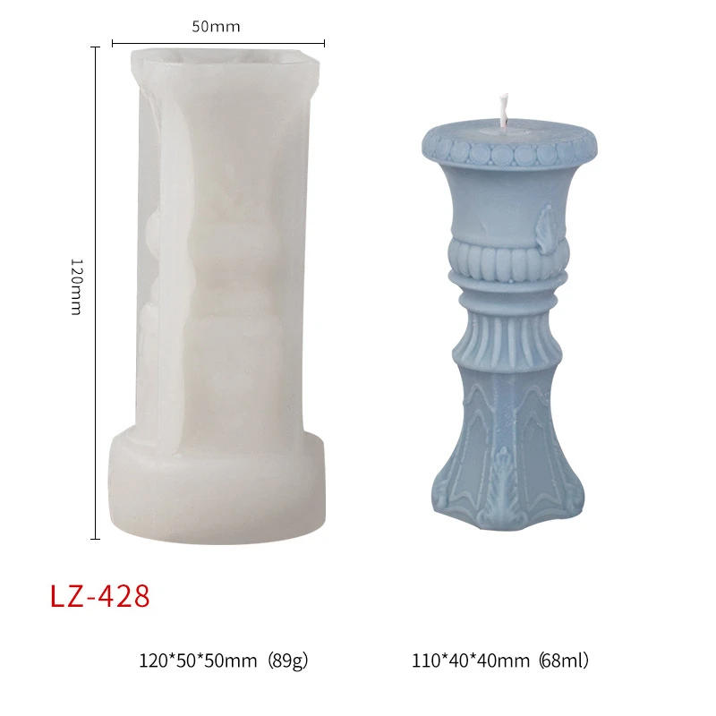 Description Picture 5 of itemNordic Roman Column Silicone Candle Molds DIY Aromth Soap Plaster Scented Candle Rhomboid Geometric Pillars Wax Mould Home Decor