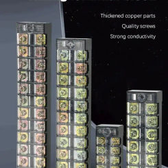 Electrical Screw Terminal Block Strip Fix Insulated Barrier Strip Wire Connector Cable Contact Diy Electronic Electric Connector