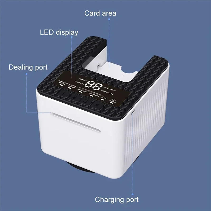 Description Picture 6 of itemPlaying Cards Dispenser Automatic Cards Dealing Machine Rechargeable Electric Poker Device for Board Games Camping Travel Party