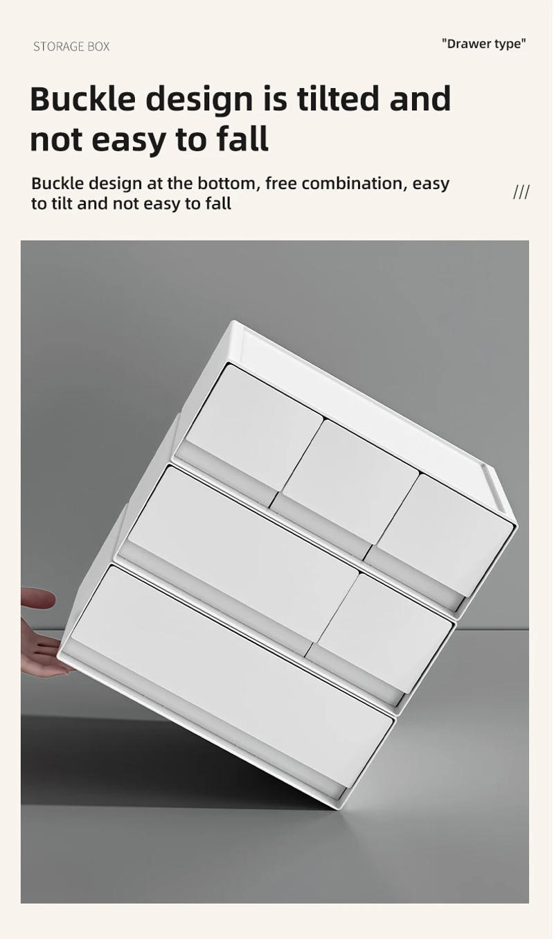 Description Picture 5 of itemMultilayer Drawer Style Makeup Storage Box Jewelry Organizer Bathroom Dormitory Desktop Storage Lipstick Comb Makeup Brush Rack