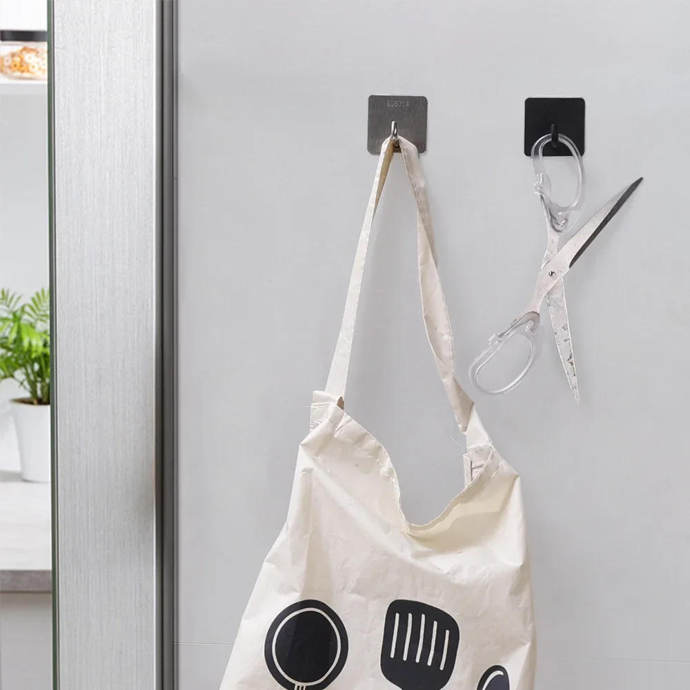 Description Picture 6 of item10/1PCS Stainless Steel Wall Hooks Adhesive No Punching Organizer Hanger Multi-purpose Kitchen Bathroom Storage Hardware Hook