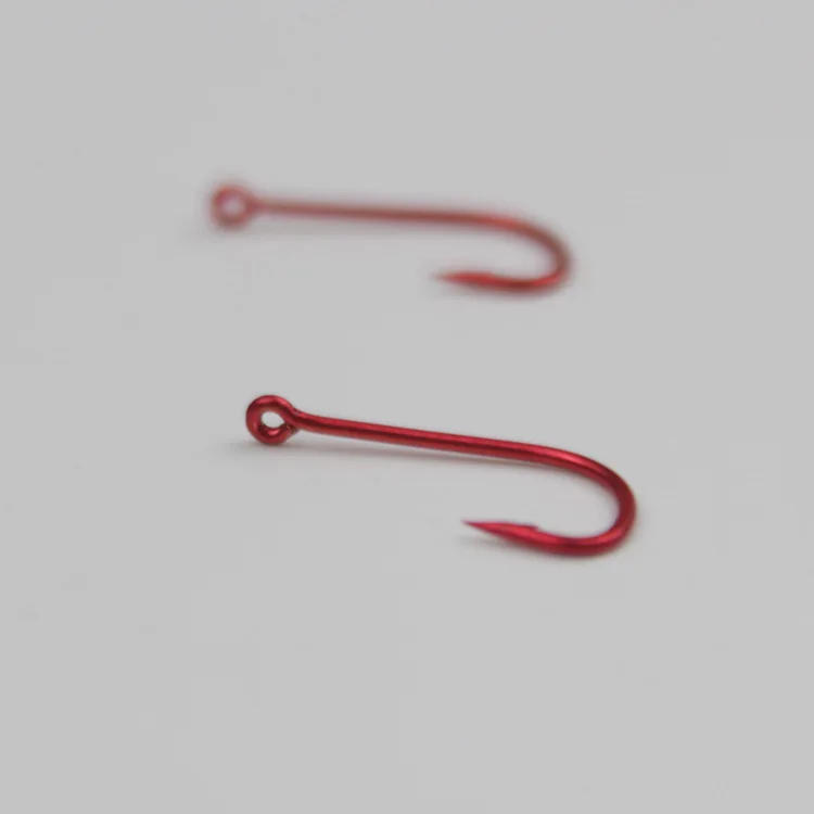 Description Picture 6 of item50pcs Fishing Hook Series 1#-9# Barbed Fishhook High Carbon Steel Red Gold Fishhooks Bent Baitholder Ringed Carp Hook Tackle