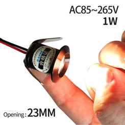 【23mm hole】recessed mini Spotlight 1w LED ceiling light 110 volt 220V indoor embedded small downlight with driver set
