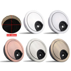 Zinc Alloy Desk Wire Hole Cover Base Computer Grommet Table Cable Outlet Port Surface Line Box Organizer Furniture Hardware