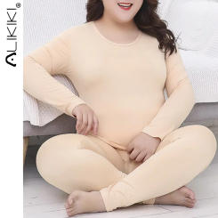 Plus Size Long Johns Thermal Underwear Sets For Ladies Winter Warm Base Layers Undershirt For Cold Weather