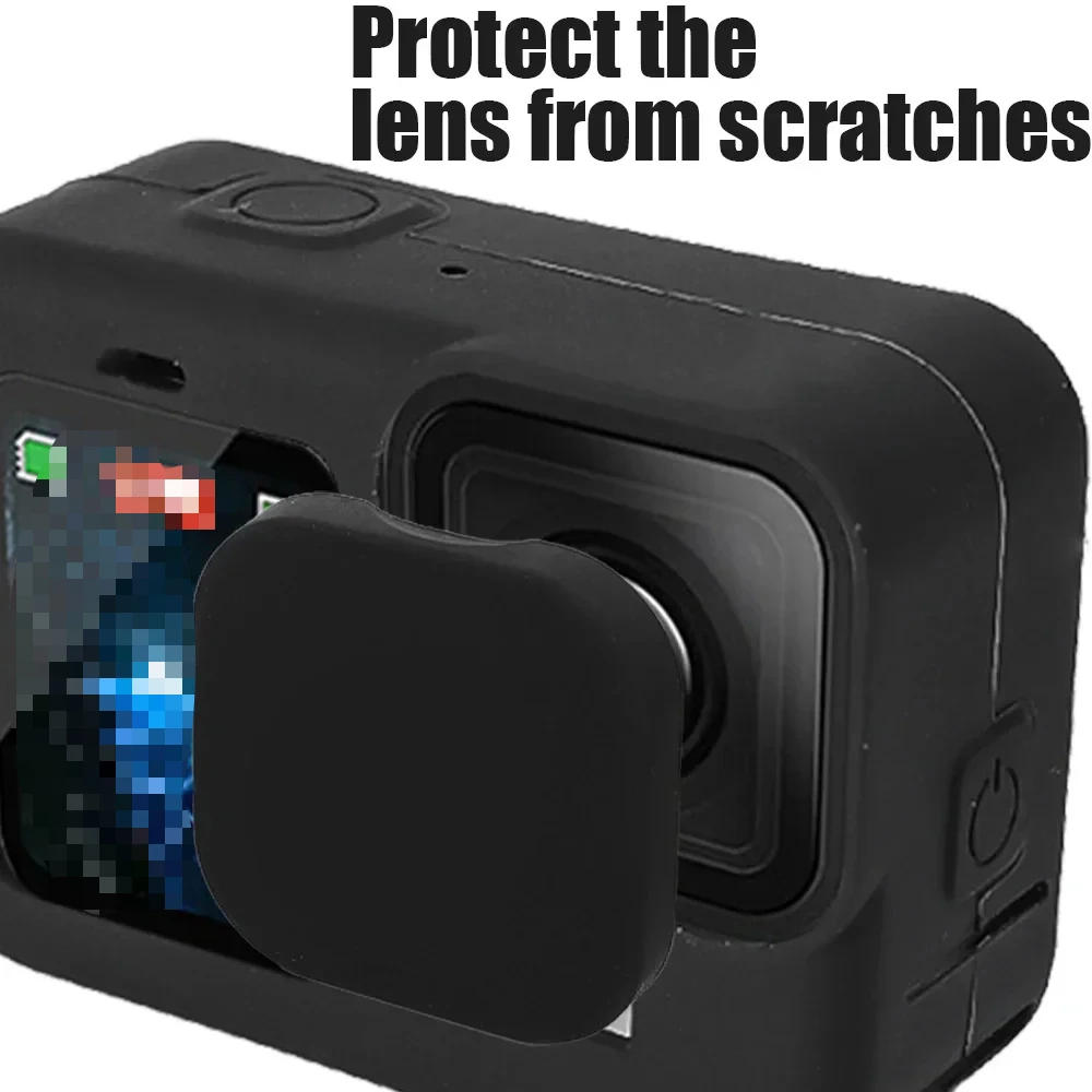 Description Picture 6 of itemFor GoPro Hero 12 11 10 9 Silicone Case Protective Sleeve Lanyard Tempered Glass Screen Protector Lens Cap For GoPro12 Pro11 10